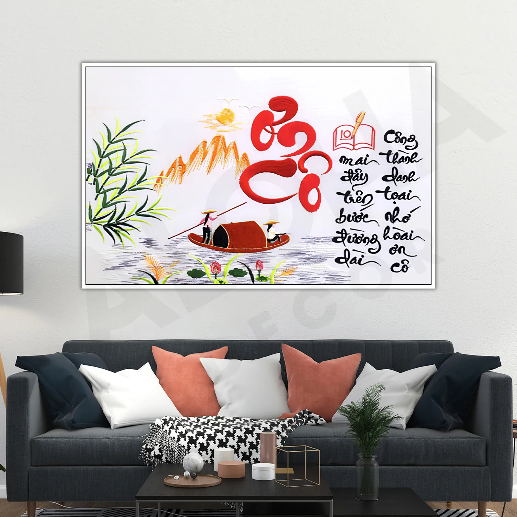 Lý do nên treo tranh Canvas chữ