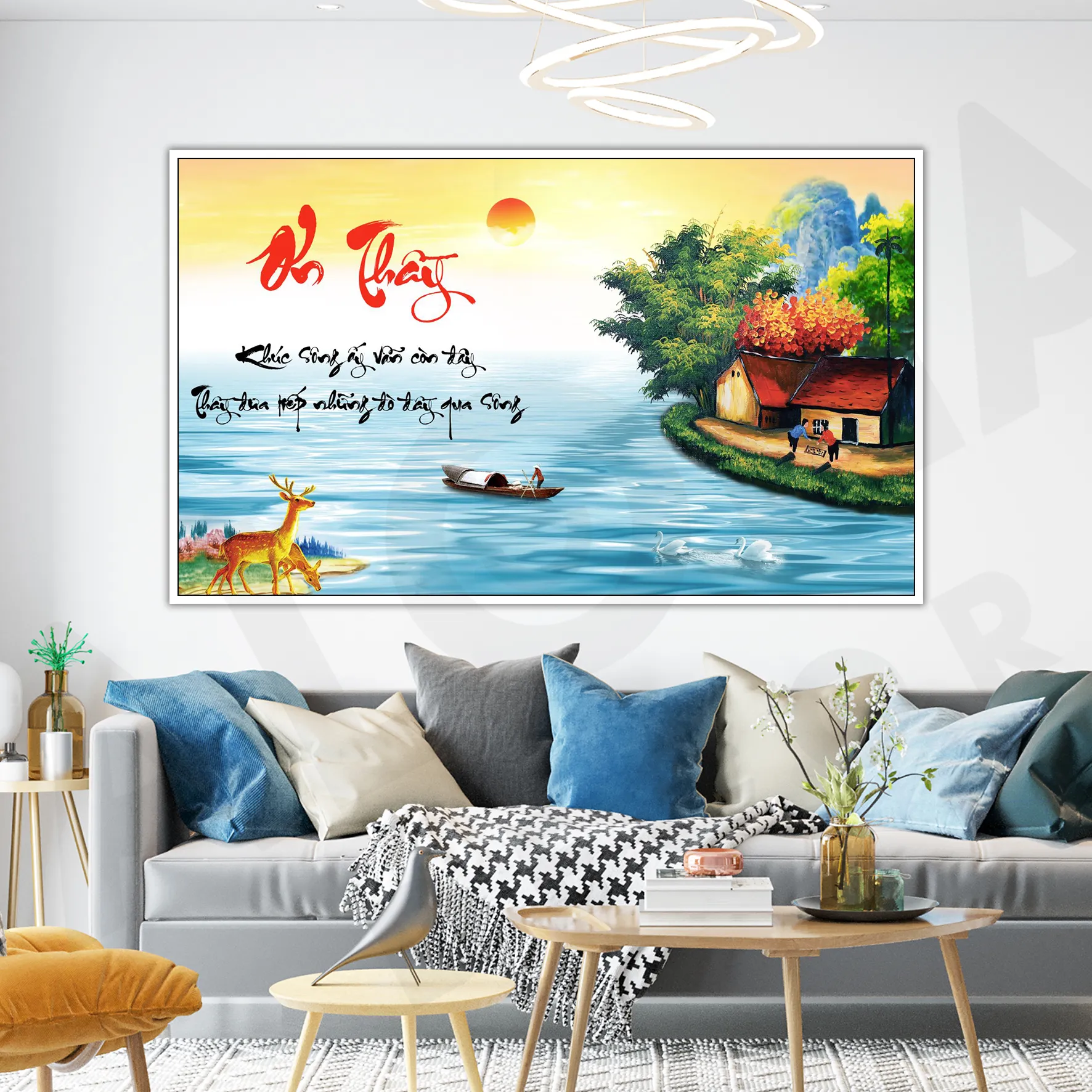 Tranh Canvas chữ thích hợp với mọi không gian nội thất