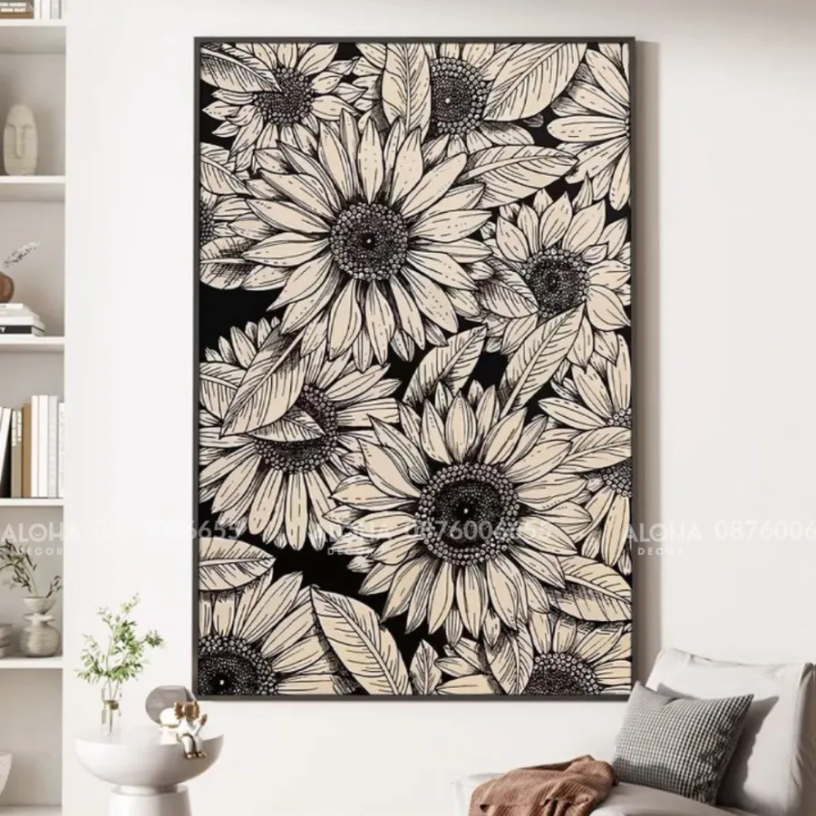 Tranh Canvas hoa hướng dương nên treo hướng nào?