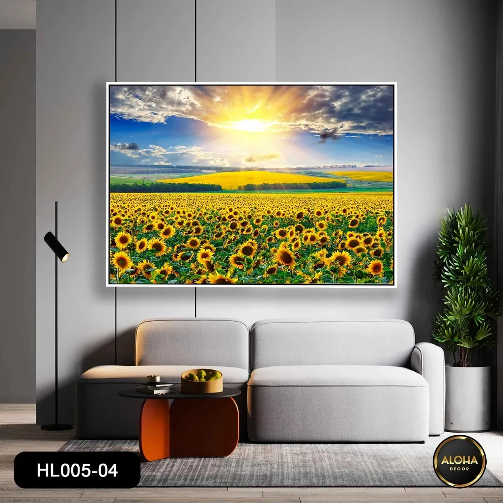Tranh Canvas hoa hướng dương phong cách vintage (3)_4
