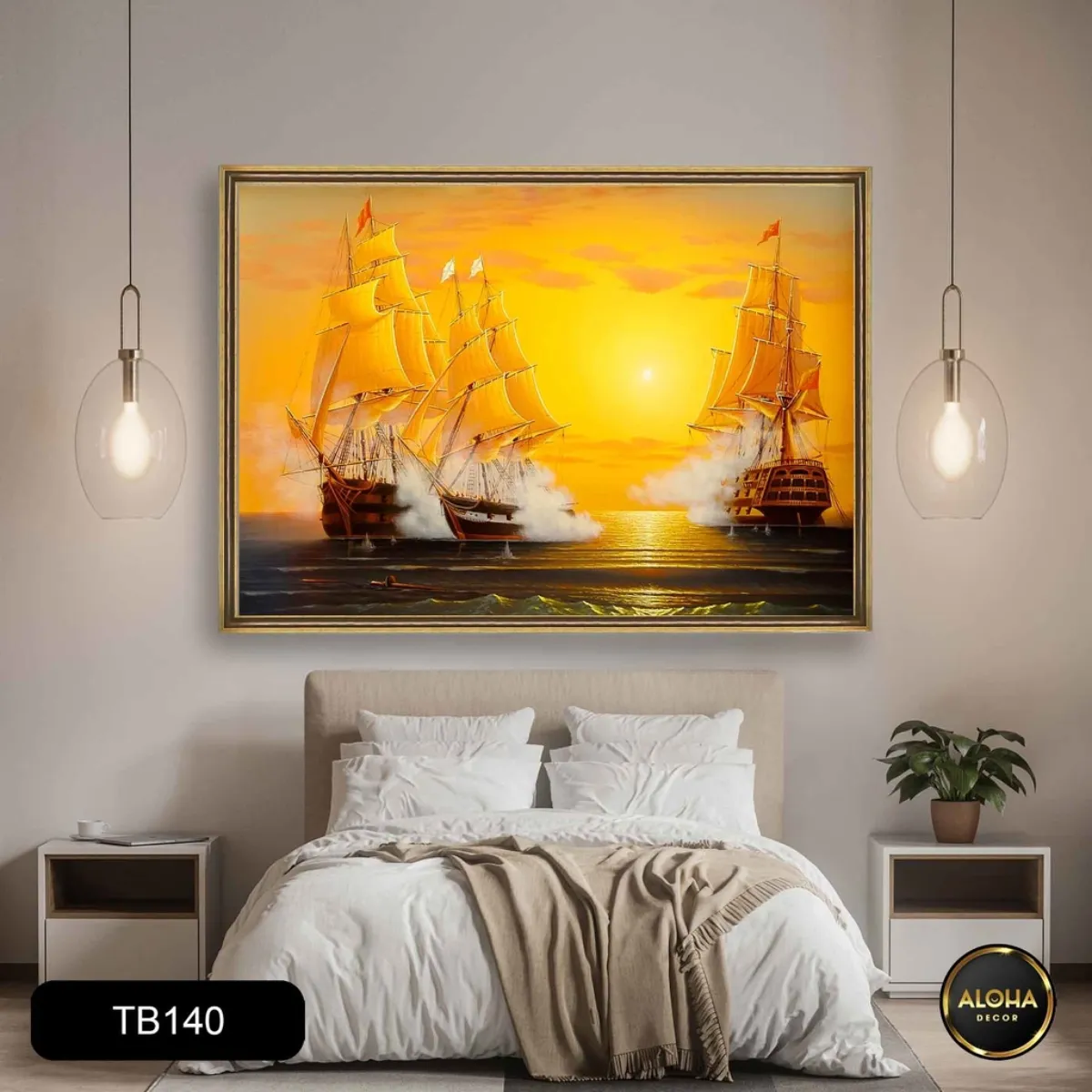 Tranh Pixel thuận buồm xuôi gió tặng đối tác