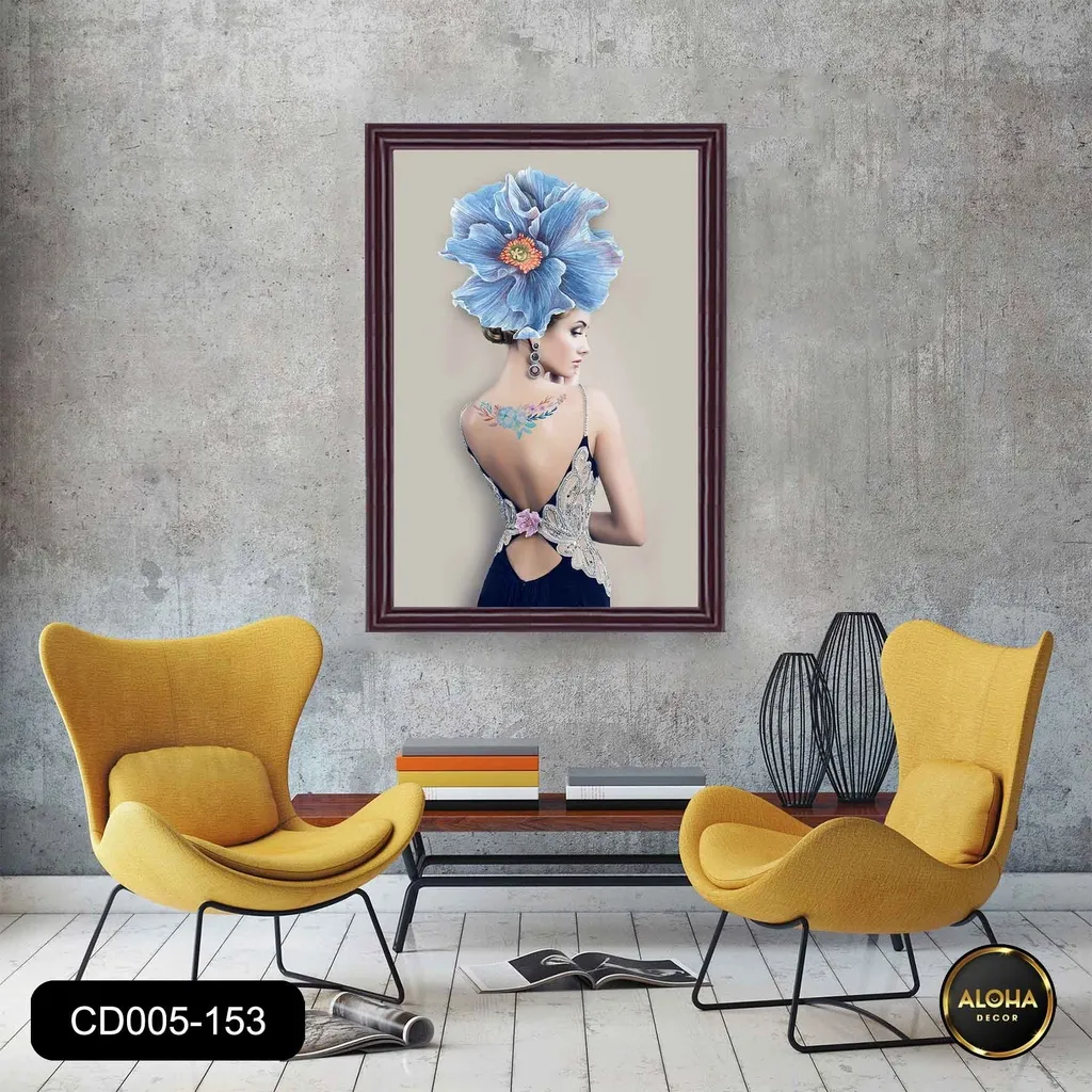 Tranh Canvas về cô gái có vẻ đẹp quyến rũ