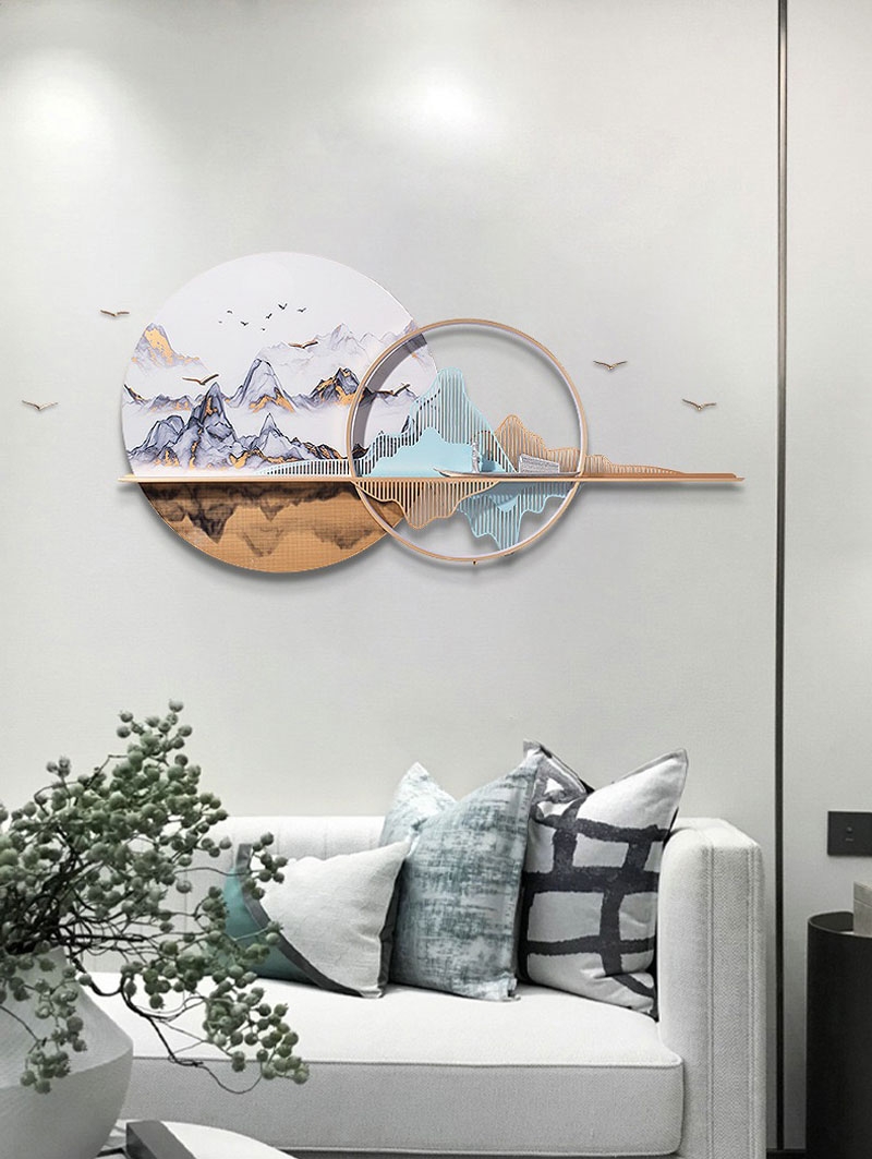 Tranh 3D núi kết hợp đèn Led trang trí